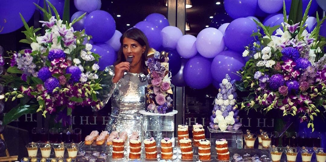 Purple flowers for a purple party