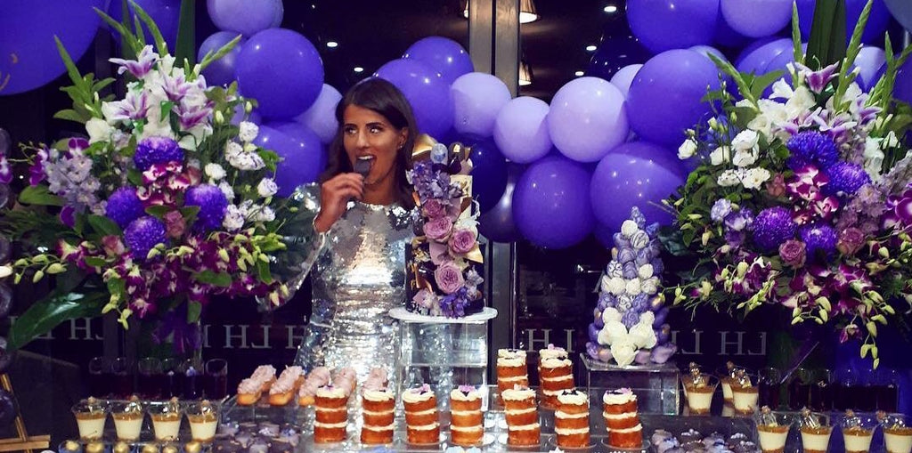 Purple flowers for a purple party