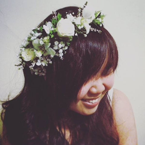 SW0003 - Orchid and lisianthus flower crown