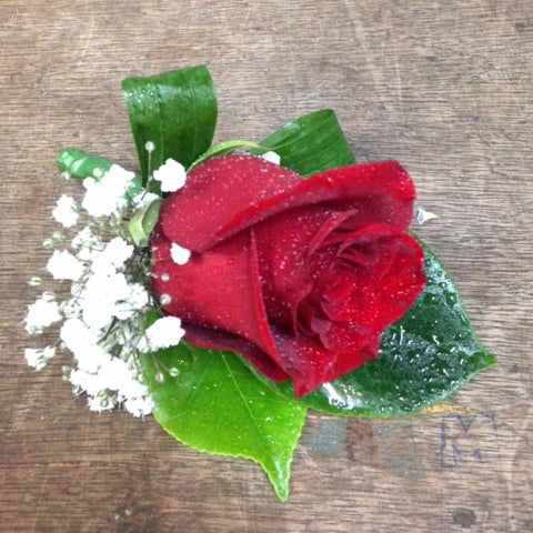 SW0028 - Red rose buttonhole