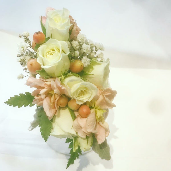 SW0035 - White rose corsage