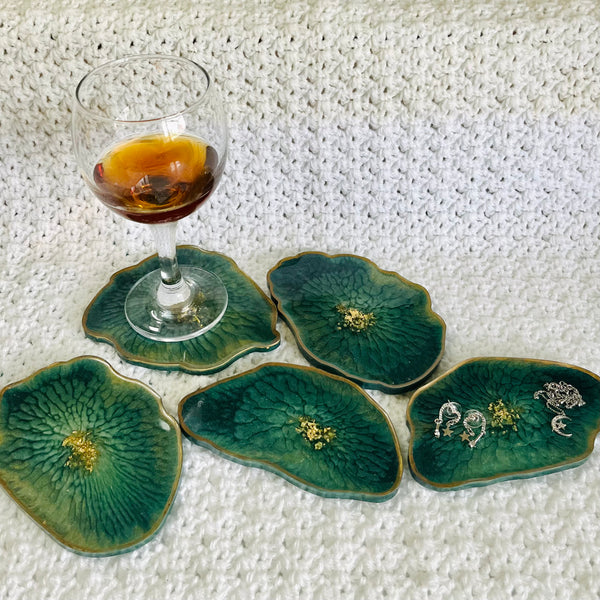 RES0014 - Agate Resin Coasters set